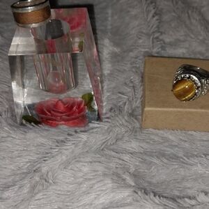 Tiger's Eye Ring with Silver Band